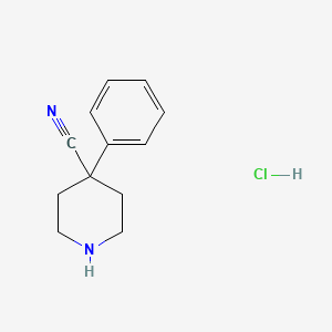 molecular formula C12H15ClN2 B1587583 4-Cyano-4-phenylpiperidine hydrochloride CAS No. 51304-58-6