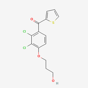 molecular formula C14H12Cl2O3S B1587593 [2,3-Dichloro-4-(3-hydroxypropoxy)phenyl]-2-thienylmethanone CAS No. 236735-89-0