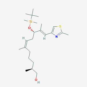molecular formula C24H43NO2SSi B015876 (2S,6Z,9S,10E)-9-[Tert-butyl(dimethyl)silyl]oxy-2,6,10-trimethyl-11-(2-methyl-1,3-thiazol-4-yl)undeca-6,10-dien-1-ol CAS No. 210690-99-6