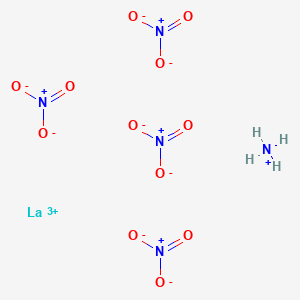 molecular formula H4LaN5O12 B158763 Lanthanum ammonium nitrate CAS No. 10169-00-3
