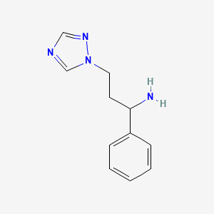 molecular formula C11H14N4 B1587655 1-Phenyl-3-(1H-1,2,4-triazol-1-YL)propan-1-amine CAS No. 883291-44-9