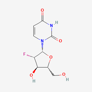 molecular formula C9H11FN2O5 B1587660 1-(2-Deoxy-2-fluoro-beta-D-arabinofuranosyl)uracil CAS No. 69123-94-0