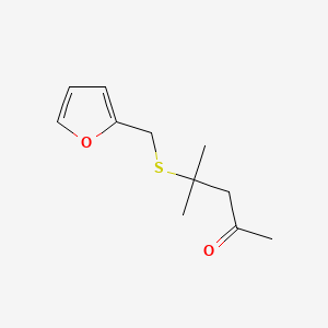 molecular formula C11H16O2S B1587668 4-((2-Furylmethyl)thio)-4-methylpentan-2-one CAS No. 64835-96-7
