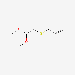 molecular formula C7H14O2S B1587671 3-((2,2-Dimethoxyethyl)thio)propene CAS No. 84522-35-0