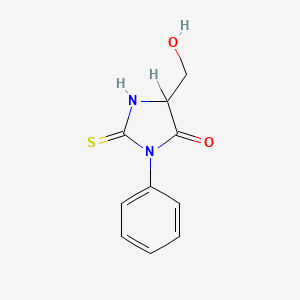 molecular formula C10H10N2O2S B1587676 5-(Hydroxymethyl)-3-phenyl-2-thioxoimidazolidin-4-one CAS No. 5789-22-0