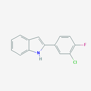 molecular formula C14H9ClFN B158768 2-(3-Chloro-4-fluorophenyl)indole CAS No. 1868-88-8