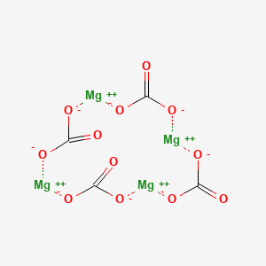 molecular formula C4Mg4O12 B1587681 Magnesium carbonate hydroxide (Mg5(CO3)4(OH)2) CAS No. 7760-50-1