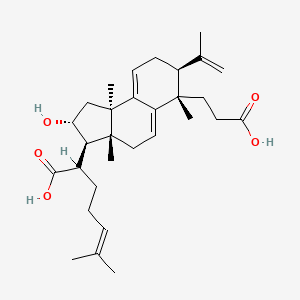 molecular formula C30H44O5 B1587688 2-[(2R,3R,3aR,6S,7S,9bR)-6-(2-carboxyethyl)-2-hydroxy-3a,6,9b-trimethyl-7-prop-1-en-2-yl-1,2,3,4,7,8-hexahydrocyclopenta[a]naphthalen-3-yl]-6-methylhept-5-enoic acid CAS No. 137551-39-4