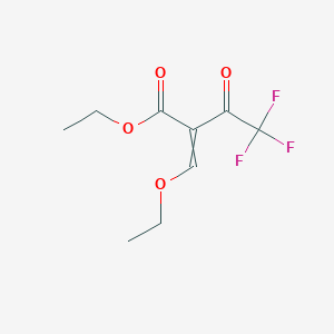 molecular formula C9H11F3O4 B1587755 Ethyl 2-(ethoxymethylene)-4,4,4-trifluoro-3-oxobutyrate CAS No. 571-55-1