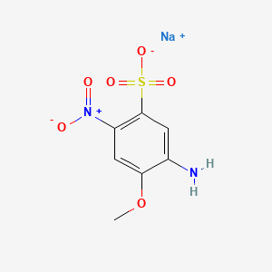 molecular formula C7H7N2NaO6S B1587764 Sodium 5-amino-4-methoxy-2-nitrobenzenesulphonate CAS No. 59312-73-1