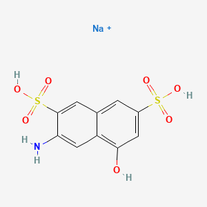molecular formula C10H8NNaO7S2 B1587778 Sodium hydrogen 3-amino-5-hydroxynaphthalene-2,7-disulphonate CAS No. 61702-42-9