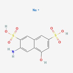 molecular formula C10H9NNaO7S2+ B1587778 Sodium hydrogen 3-amino-5-hydroxynaphthalene-2,7-disulphonate CAS No. 61702-42-9