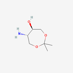 molecular formula C7H15NO3 B1587789 (5R,6S)-6-amino-2,2-dimethyl-1,3-dioxepan-5-ol CAS No. 79944-37-9