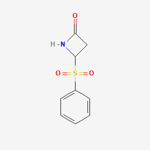 molecular formula C9H9NO3S B1587827 4-(Phenylsulfonyl)-2-azetidinone CAS No. 31899-01-1