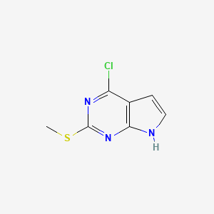 molecular formula C7H6ClN3S B1587843 4-chloro-2-(methylthio)-7H-pyrrolo[2,3-d]pyrimidine CAS No. 57564-94-0