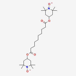 molecular formula C28H50N2O6 B1587878 1-Piperidinyloxy, 4,4'-((1,10-dioxo-1,10-decanediyl)bis(oxy))bis(2,2,6,6-tetramethyl- CAS No. 2516-92-9