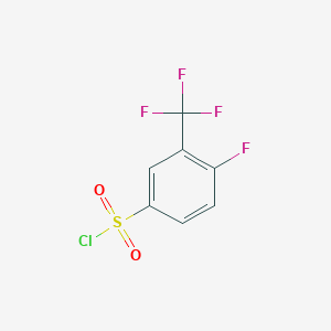 molecular formula C7H3ClF4O2S B158790 4-Fluoro-3-(trifluoromethyl)benzene-1-sulfonyl chloride CAS No. 1682-10-6