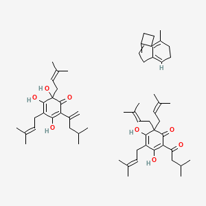 molecular formula C61H88O8 B1587939 Hop, Humulus lupulus, ext. CAS No. 8060-28-4