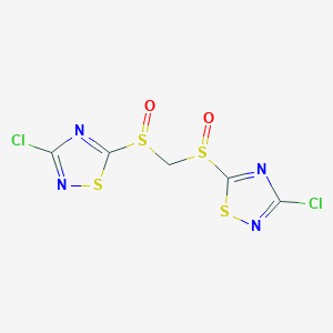 molecular formula C5H2Cl2N4O2S4 B158799 Bis(3-chloro-1,2,4-thiadiazol-5-ylsulfinyl)methane CAS No. 139444-37-4