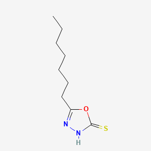 molecular formula C9H16N2OS B1587998 5-Heptyl-1,3,4-oxadiazole-2(3H)-thione CAS No. 66473-10-7