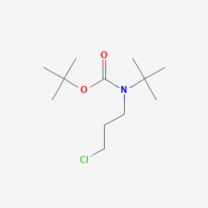 B158800 tert-Butyl tert-butyl(3-chloropropyl)carbamate CAS No. 133804-18-9