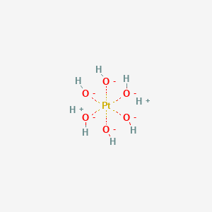 molecular formula H14O6Pt+2 B1588007 Dihydrogen hexahydroxoplatinate(IV) CAS No. 51850-20-5