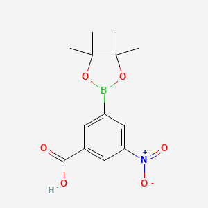 molecular formula C13H16BNO6 B1588017 3-nitro-5-(4,4,5,5-tetramethyl-1,3,2-dioxaborolan-2-yl)benzoic Acid CAS No. 377780-80-8
