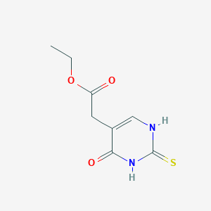 molecular formula C8H10N2O3S B1588027 Ethyl 2-(4-hydroxy-2-mercaptopyrimidin-5-yl)acetate CAS No. 29571-39-9
