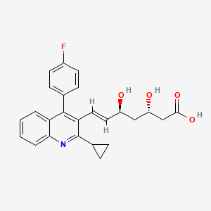 molecular formula C25H24FNO4 B1588053 (3S,5S,E)-7-(2-Cyclopropyl-4-(4-fluorophenyl)quinolin-3-yl)-3,5-dihydroxyhept-6-enoic acid CAS No. 688735-41-3
