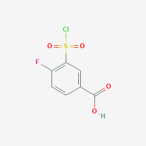 molecular formula C7H4ClFO4S B1588056 3-(Chlorosulfonyl)-4-fluorobenzoic acid CAS No. 2267-40-5