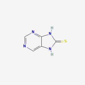 molecular formula C5H4N4S B1588073 7H-Purine-8-thiol CAS No. 583-40-4