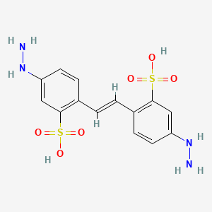 molecular formula C14H16N4O6S2 B1588113 4,4'-Dihydrazinostilbene-2,2'-disulphonic acid CAS No. 26092-49-9