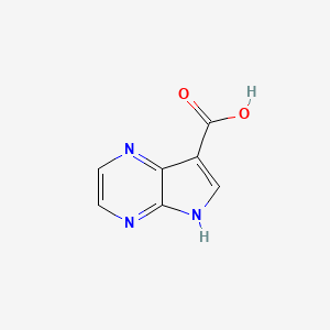 molecular formula C7H5N3O2 B1588114 5H-pyrrolo[2,3-b]pyrazine-7-carboxylic acid CAS No. 502141-03-9