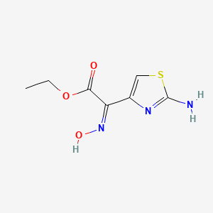 molecular formula C7H9N3O3S B1588147 Ethyl 2-amino-alpha-(hydroxyimino)thiazol-4-acetate CAS No. 60845-81-0