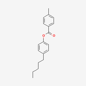 molecular formula C19H22O2 B1588158 4-Pentylphenyl 4-methylbenzoate CAS No. 50649-59-7