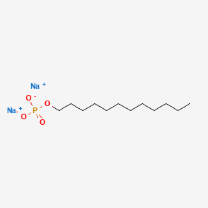 molecular formula C12H25Na2O4P B1588159 Phosphoric acid, dodecyl ester, sodium salt CAS No. 7423-32-7