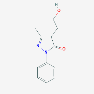 molecular formula C12H14N2O2 B158816 4-(2-Hydroxyethyl)-3-methyl-1-phenyl-2-pyrazolin-5-one CAS No. 10223-33-3