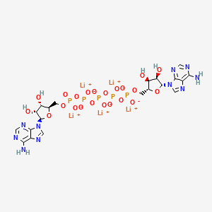 molecular formula C20H24Li5N10O22P5 B1588197 Adenosine 5'-(hexahydrogen pentaphosphate), 5'.5'-ester with adenosine, pentalithium salt CAS No. 94108-02-8