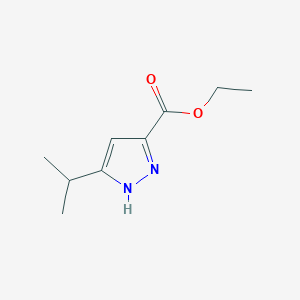 molecular formula C9H14N2O2 B1588198 ethyl 3-isopropyl-1H-pyrazole-5-carboxylate CAS No. 78208-72-7