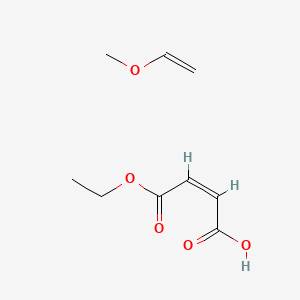 molecular formula C9H14O5 B1588201 2-Butenedioic acid (Z)-, monoethyl ester, polymer with methoxyethene CAS No. 25087-06-3