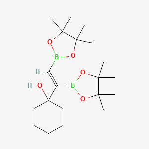 molecular formula C20H36B2O5 B1588212 1-[(E)-1,2-bis(4,4,5,5-tetramethyl-1,3,2-dioxaborolan-2-yl)ethenyl]cyclohexan-1-ol CAS No. 264144-69-6
