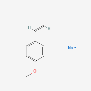 molecular formula C10H12NaO+ B1588234 sodium;1-methoxy-4-[(E)-prop-1-enyl]benzene CAS No. 52993-95-0