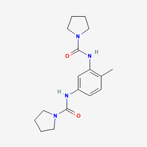 molecular formula C17H24N4O2 B1588237 1-Pyrrolidinecarboxamide, N,N'-(4-methyl-1,3-phenylene)bis- CAS No. 60006-11-3