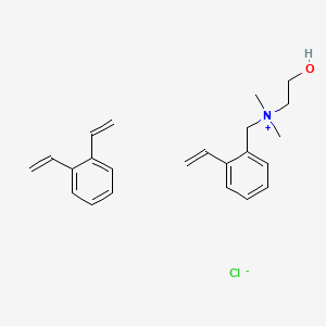 1,2-Bis(ethenyl)benzene;(2-ethenylphenyl)methyl-(2-hydroxyethyl)-dimethylazanium;chloride