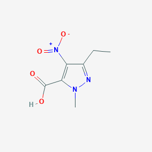 molecular formula C7H9N3O4 B1588280 5-Ethyl-2-methyl-4-nitro-2 h-pyrazole-3-carboxylic acid CAS No. 26308-41-8