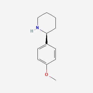 molecular formula C12H17NO B1588288 (2S)-2-(4-Methoxyphenyl)piperidine CAS No. 503561-02-2
