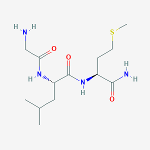 molecular formula C13H26N4O3S B1588315 Gly-Leu-Met-NH2 CAS No. 4652-64-6