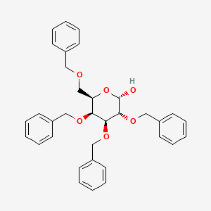 molecular formula C34H36O6 B1588321 (2S,3R,4S,5S,6R)-3,4,5-tris(phenylmethoxy)-6-(phenylmethoxymethyl)oxan-2-ol CAS No. 4291-69-4