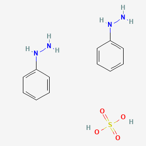 molecular formula C12H18N4O4S B1588331 Phenylhydrazinium sulphate (2:1) CAS No. 52033-74-6