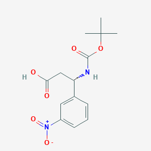 molecular formula C14H18N2O6 B1588334 Boc-(S)-3-氨基-3-(3-硝基苯基)-丙酸 CAS No. 500770-84-3